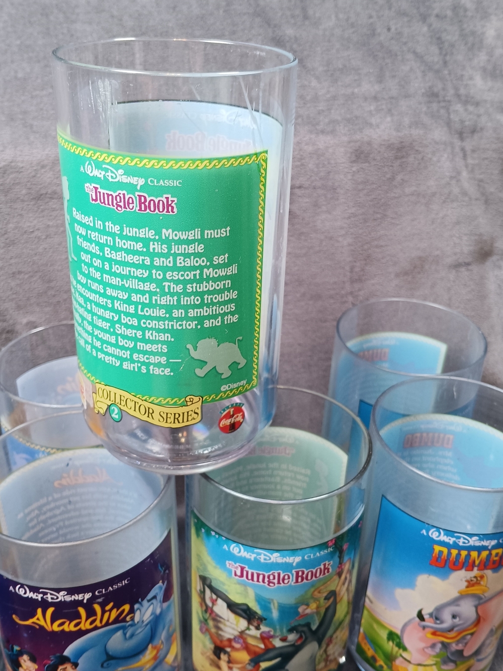 Collectible Disney Cups. Five X2 Aladin, Pinocchio, Snow White, And Jungle Book - Picture 6 of 10